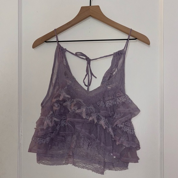 Free People In The Clouds Lace Ruffles Tiered Tank - Picture 4 of 11